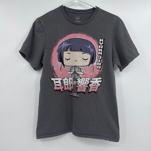 My Hero Academia Top Women Small Gray Kyoka Jiro Anime Kawaii Pop Tees Crew Neck
